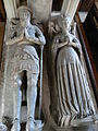 Alabaster effigies of John Harington, 4th Baron Harington and his wife Elizabeth Courtenay, at the Church of St Dubricius, Porlock in Somerset (circa 1471).