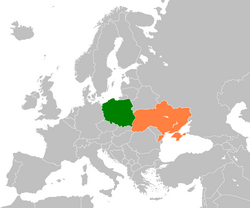 Lage von Polen und Ukraine