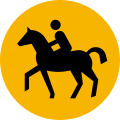 Warnung vor Reitern