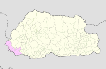 Location of Samtse Gewog