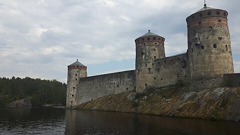 Olavinlinna fortress on Lake Saimaa