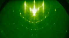Experimental reflection electron diffraction pattern from a silicon surface