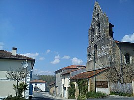 The church and surroundings in Terrebasse