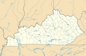 Map showing the location of My Old Kentucky Home State Park