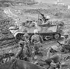 Indian Universal Carrier and mortar team between Lanciano and Orsogna