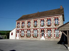 The town hall and school of Brunembert