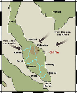 Location of Chi Tu as indicated in the map of Transpeninsula route-ways.
