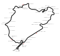 Nordschleife 1967–1982, mit Start-und-Ziel-Schleife/Betonschleife