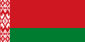National flag of Belarus with sown field pattern