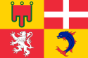 Flagge der Region Auvergne-Rhône-Alpes