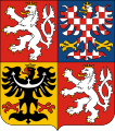 Both lions and eagles crowned appear in the coat of arms of the Czech Republic.