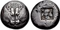 Coin of Lesbos, Ionia. Circa 510-480 BC