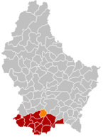 Lage von Leudelingen im Großherzogtum Luxemburg