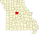 A state map highlighting Cooper County in the middle part of the state.