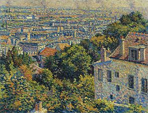 Montmartre, de la rue Cortot, vue vers Saint-Denis, c. 1900