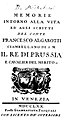 Domenico Michelessi, Memorie intorno alla vita e agli scritti del conte Francesco Algarotti, 1770
