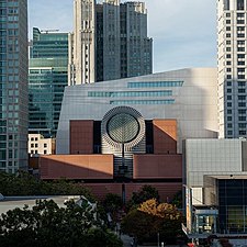 San Francisco Museum of Modern Art by Mario Botta (front) and Snøhetta {rear} (2016)