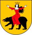 The coat of arms of Ożarów, Poland