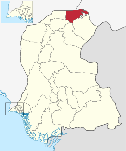 Karte von Pakistan, Position von Distrikt Kashmore hervorgehoben