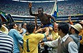 Image 152Pelé celebrating the victory of Brazil in the FIFA World Cup. (from Sport in Brazil)