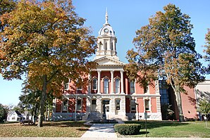 Marshall County Courthouse in Plymouth, gelistet im NRHP Nr. 83000139[1]