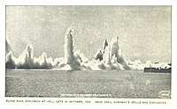 Sprengung des Flood Rock 1885