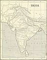 1899 Map of India (Only Calicut and Cochin are highlighted from Kerala).