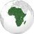 Orthographische Projektionskarte Afrika