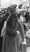 A young woman weeping during the deportation of Jews from Ioannina