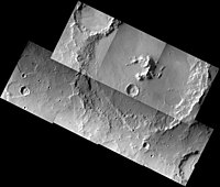 Mosaic of Viking Orbiter 1 images, acquired near the end of the Viking mission in 1980