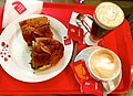 Sandwich, coffee and tea served at CCD