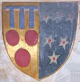 Arms of Sir William Courtenay, husband of Bonville's daughter Margaret