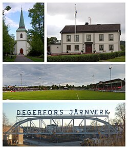 Degerfors Church, Degernäs Manor, Stora Valla and the Degerfors Works
