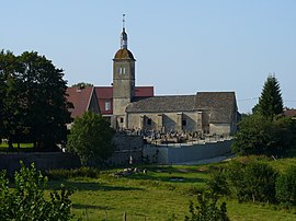 The church in Dompierre-sur-Mont