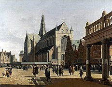 The Market Square and the Grote Kerk in Haarlem (1674), by Gerrit Berckheyde, The National Gallery, London