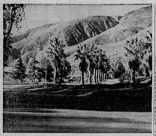 Exterior of Gilman Hot Springs resort in 1958