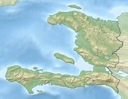 Location of Lake Péligre in Haiti.