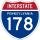 Interstate 178 marker