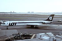 SP-LBG named after Kościuszko pictured at JFK, which was later involved in LOT Polish Airlines Flight 5055.