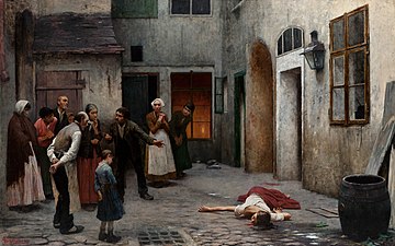 Murder in the House, Jakub Schikaneder, 1890