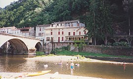 The River Viaur in Laguépie, in 1995
