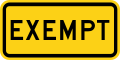 W10-1aP Exempt (plaque)