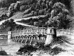 A pile bridge in Germany, c.1865