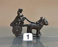 Quadriga from Tell Agrab, Iraq. On display at the Iraq Museum. The Lost Treasures from Iraq designates it as "status unknown".[30]