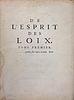 Montesquieu, De l'Esprit des loix (1st ed, 1748, vol 1, half title).jpg