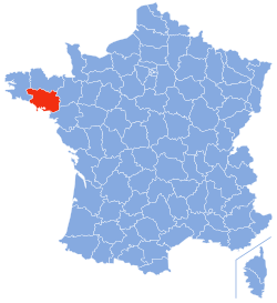 Location of the Morbihan in France