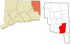 Plainfield's location within the Northeastern Connecticut Planning Region and the state of Connecticut