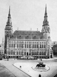 Rathaus Aachen um 1900