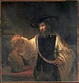 Aristoteles vor der Büste des Homer, 1653, von Rembrandt