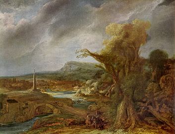 Landscape with an Obelisk by Govert Flinck Est. (2006) priceless[1]